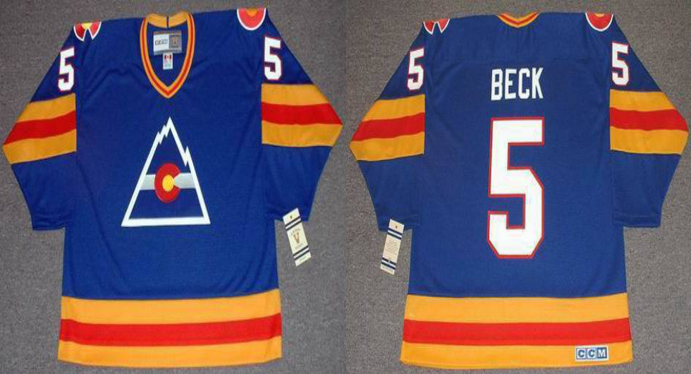 2019 Men Colorado Avalanche #5 Beck blue CCM NHL jerseys->colorado avalanche->NHL Jersey